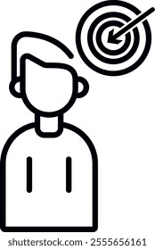 Purpose Outline Black Icon Design