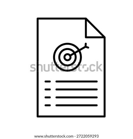 Purpose Outline Icon Vector Illustration