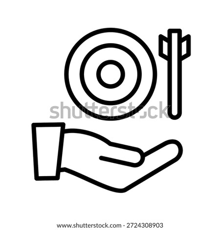 Purpose Outline Icon Vector Illustration