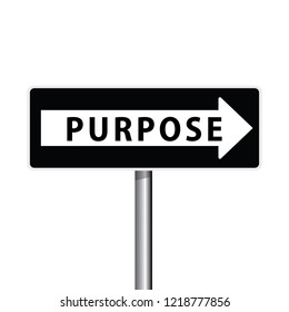 purpose road sign, arrow 