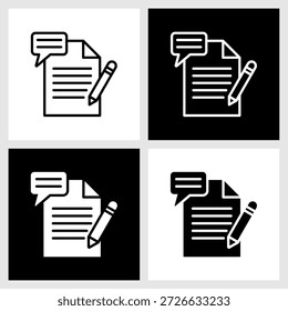Purpose Statement Icon with Black and White Background