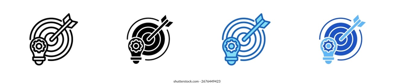 Ícone de Destino da Finalidade Definir Coleção de Vários Estilos