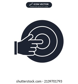 purpose target icon symbol template for graphic and web design collection logo vector illustration