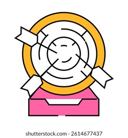 purpose targeting line icon vector. purpose targeting sign. isolated symbol illustration