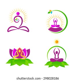 The purpose of the yoga design used for peaceful mind concept.