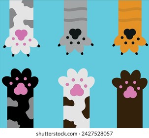 Purr-fect Patterns: A Kitten Paw Vector Showcase