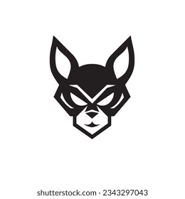 Purrfectly Mysterious Flat Vector Icon Black Cat Skull Design, Minimalistic and Simple, Ideal for Logos on a Clean White Background