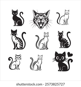 Purring Cats Vector Silhouette,Purring Cats Vector Silhouette,Purring Cats Vector Silhouette,Purring Cats Vector Silhouette