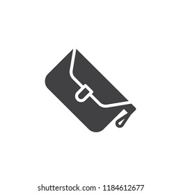 Purse bag vector icon. filled flat sign for mobile concept and web design. Ladies handbag simple solid icon. Symbol, logo illustration. Pixel perfect vector graphics