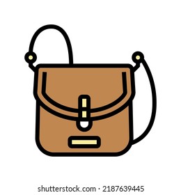 purse bag woman color icon vector. purse bag woman sign. isolated symbol illustration