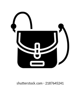purse bag woman glyph icon vector. purse bag woman sign. isolated symbol illustration