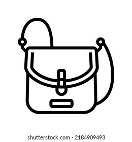 purse bag woman line icon vector. purse bag woman sign. isolated contour symbol black illustration