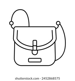 purse bag woman line icon vector. purse bag woman sign. isolated contour symbol black illustration