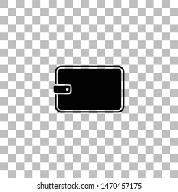 Purse. Black flat icon on a transparent background. Pictogram for your project