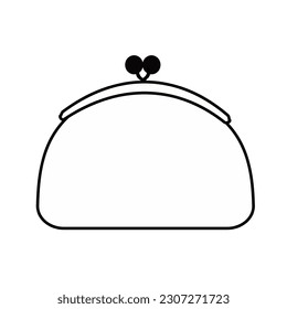 Purse clutch icon. Wallet outline vector icon. Symbol, logo illustration. 