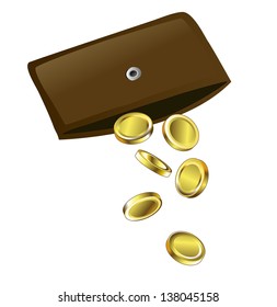 purse and coins