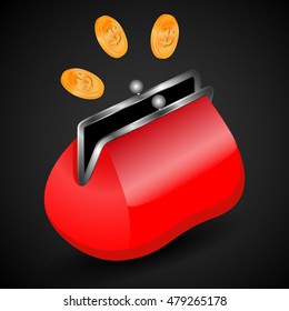 Purse with coins