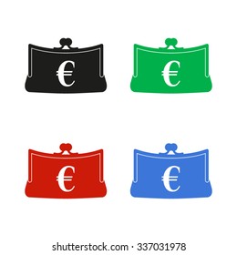Purse - color vector icon