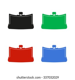 Purse - color vector icon