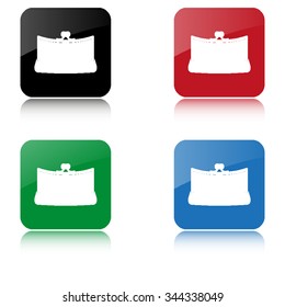Purse  - color vector icon  with shadow
