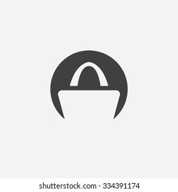 purse cut identity template icon design element