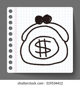 purse doodle drawing