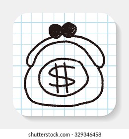 purse doodle drawing
