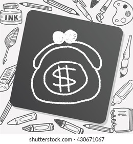 purse doodle drawing
