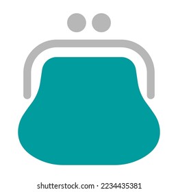 Purse emoji icon vector isolated on white background