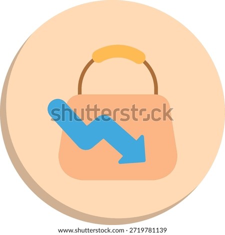 Purse Flat Circle Style Icon