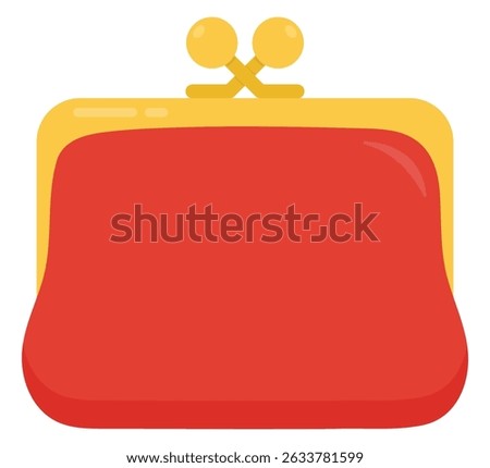 Purse flat icon isolated on white background.