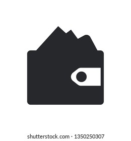 purse flat vector icon