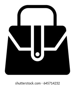 Purse Glyph Vector Icon 