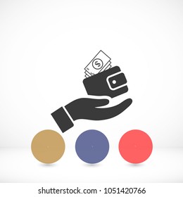 purse in hand icon