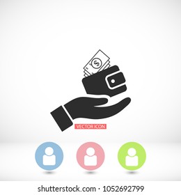 purse in hand icon