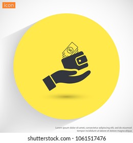 purse in hand icon