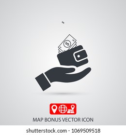 purse in hand icon