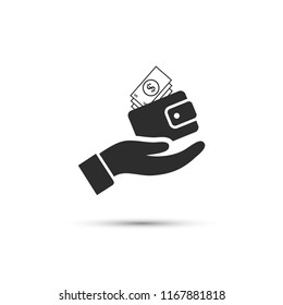 purse in hand icon