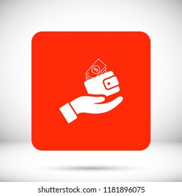 purse in hand icon