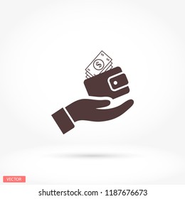 purse in hand icon