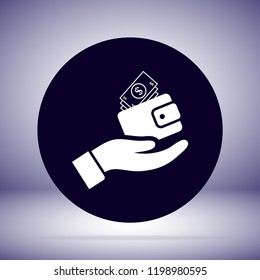 purse in hand icon