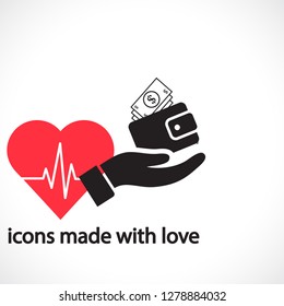 purse in hand icon