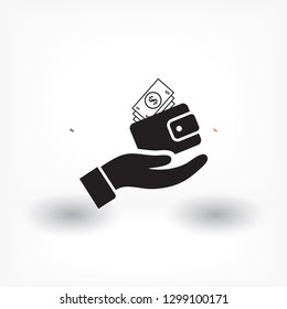 purse in hand icon