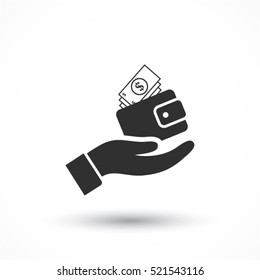 purse in hand icon
