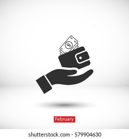 purse in hand icon