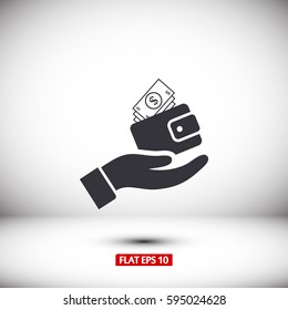 purse in hand icon