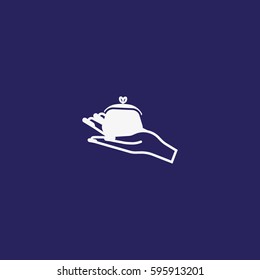 purse, hand, icon