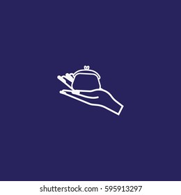 purse, hand, icon