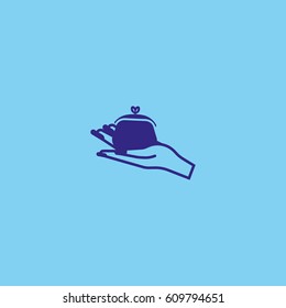 purse, hand, icon
