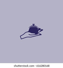 purse, hand, icon